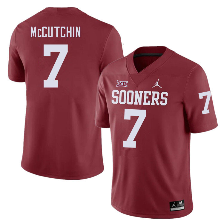 Men #7 Latrell McCutchin Oklahoma Sooners College Football Jerseys Sale-Crimson - Click Image to Close